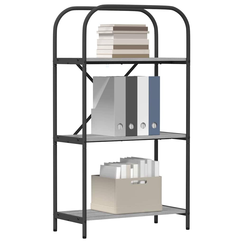 Könyvespolc Szürke Sonoma 60 x 30 x 109 cm Faanyag