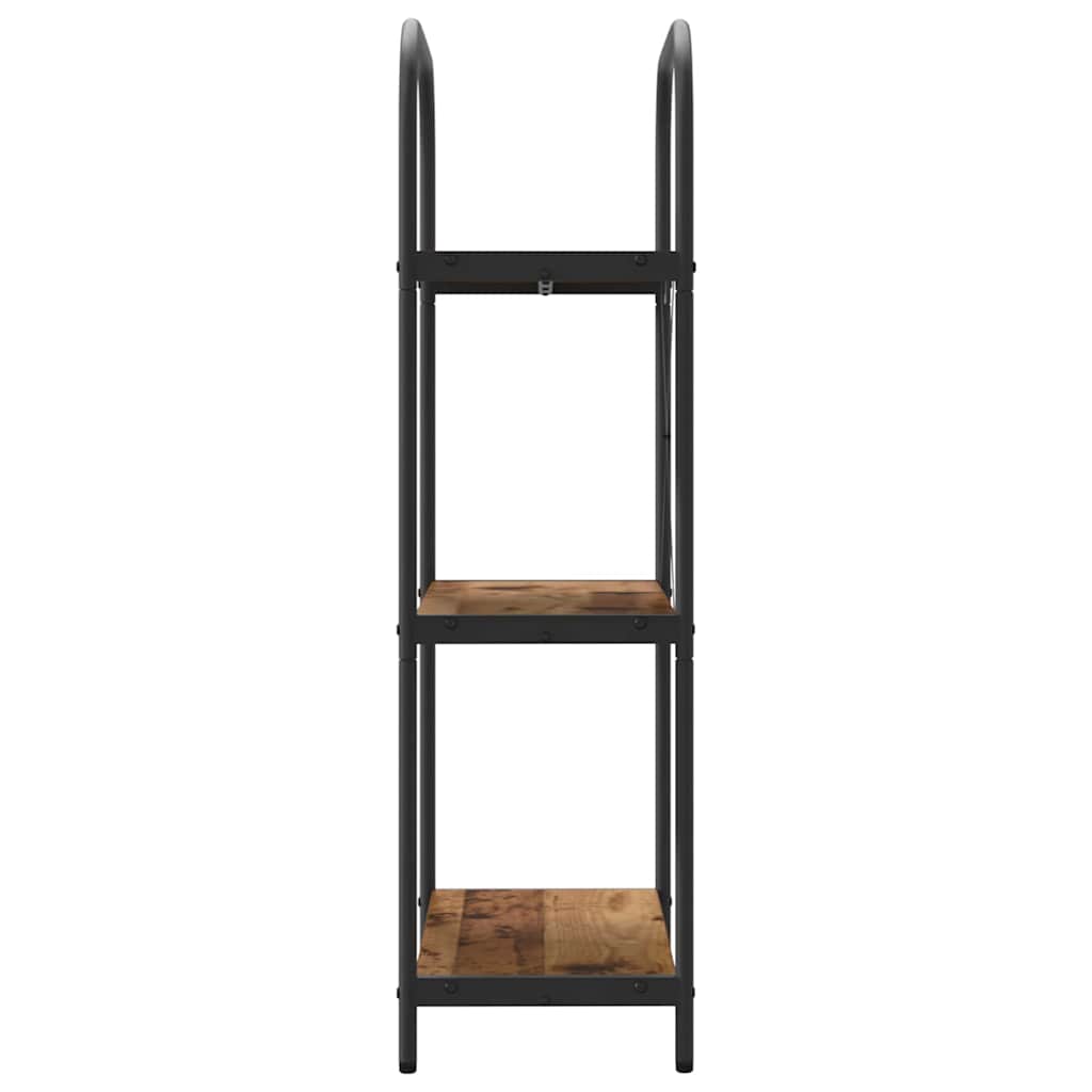Könyvespolc 3 szintes 60 x 30 x 109 cm Szerelt fa Öreg fa