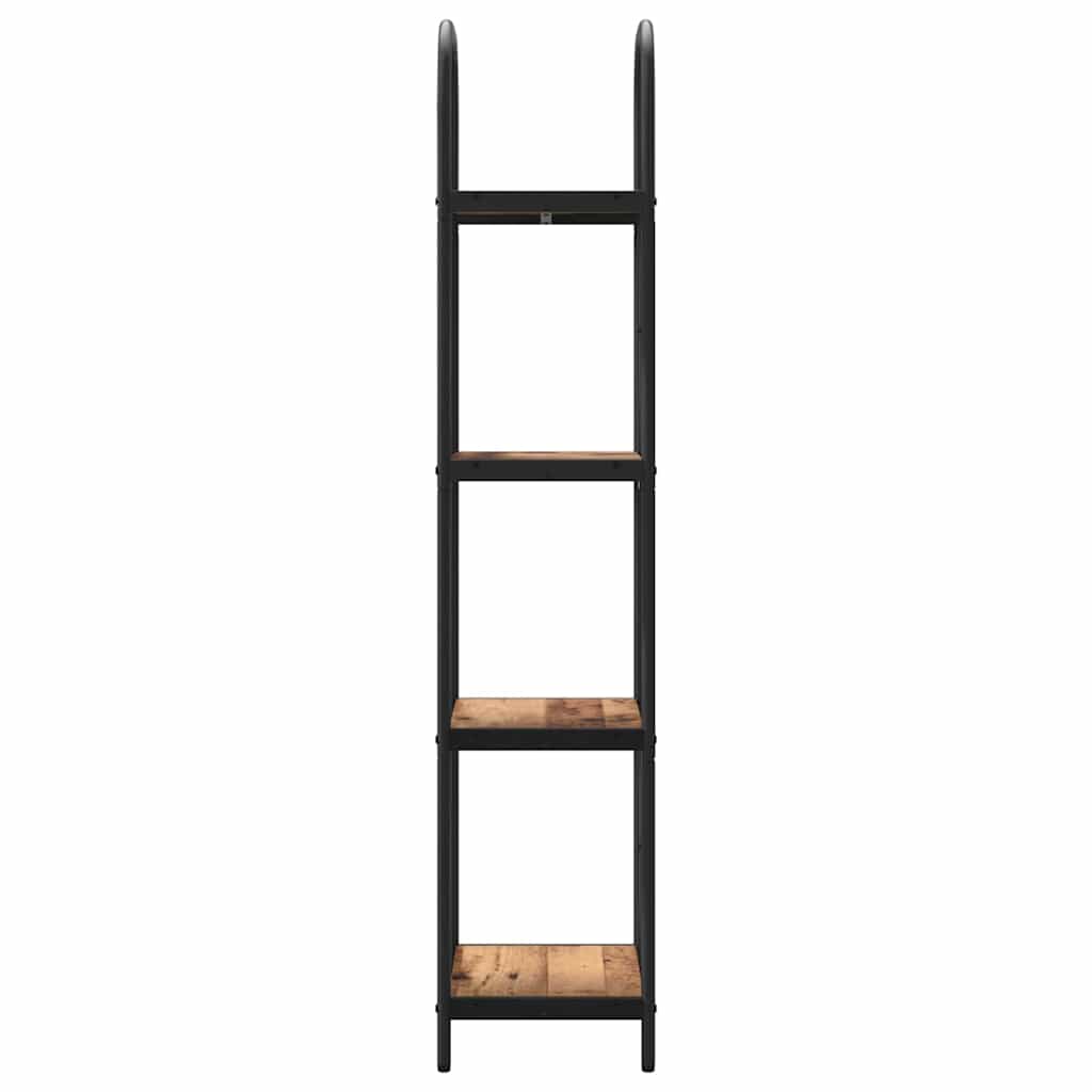 Könyvespolc 4 szintes 40 x 30 x 146 cm Szerelt fa Öreg fa