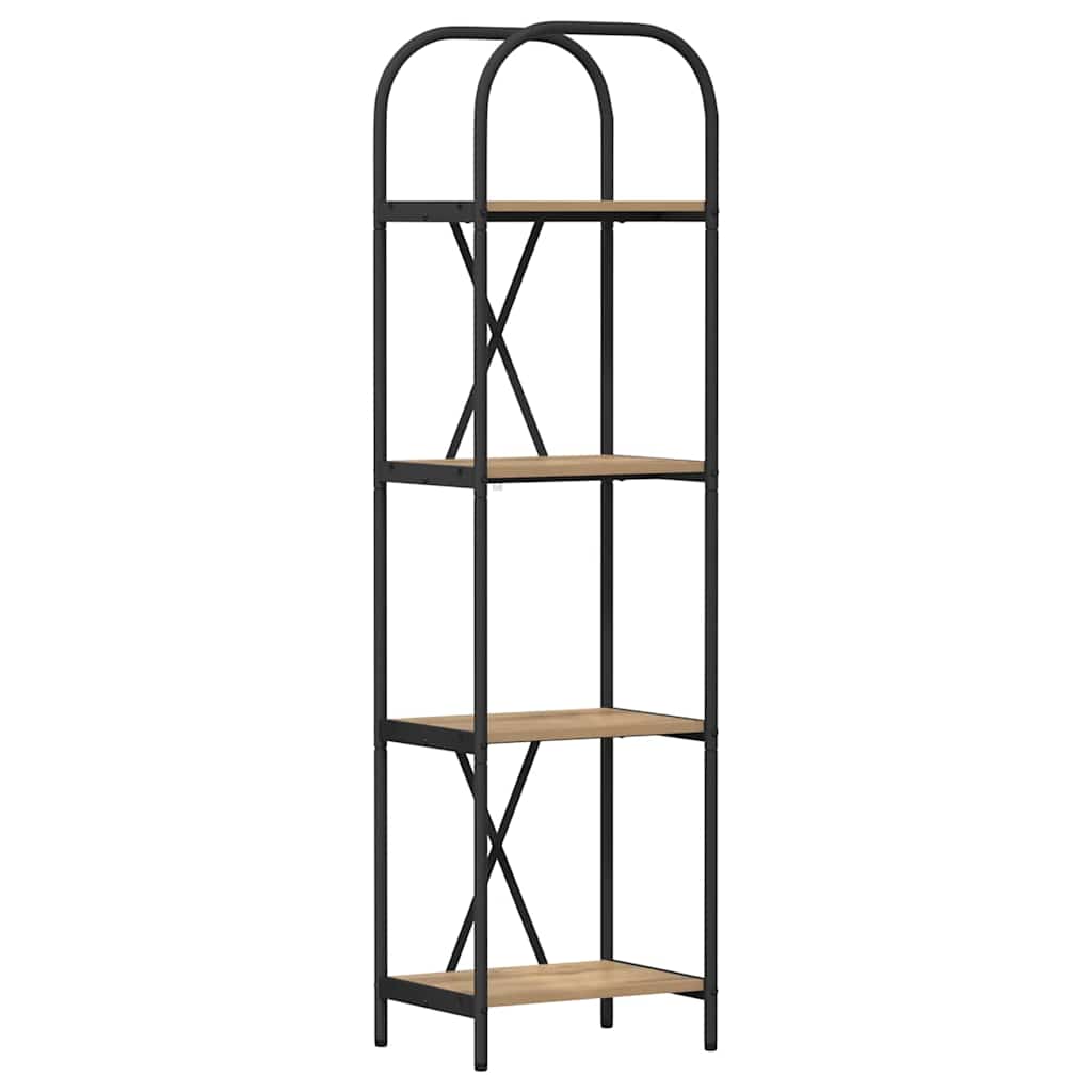 Könyvespolc 4 szintes 40 x 30 x 146 cm Szerelt fa Artisan tölgy