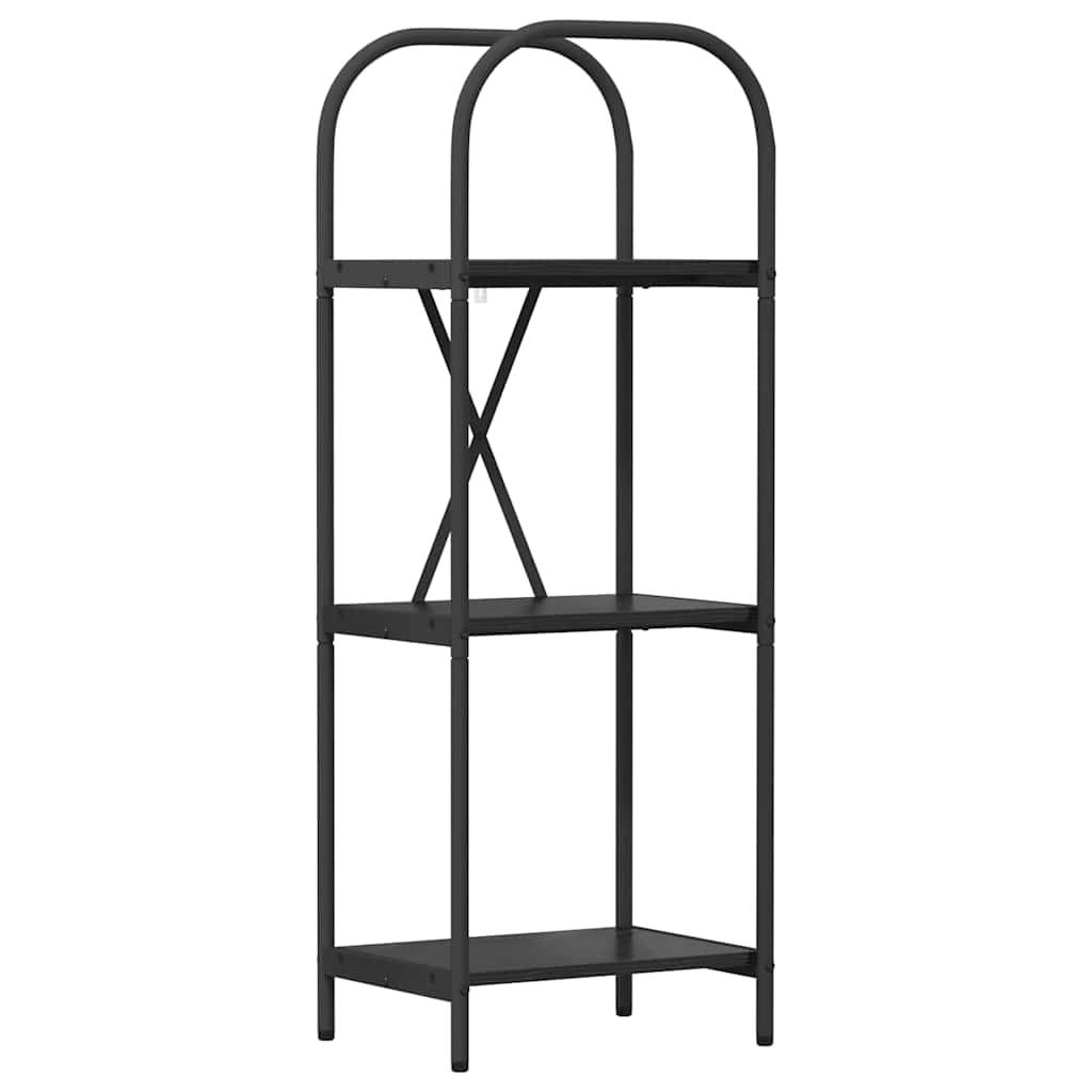 Könyvespolc 3 szintes 40 x 30 x 109 cm Szerelt fa Fekete tölgy