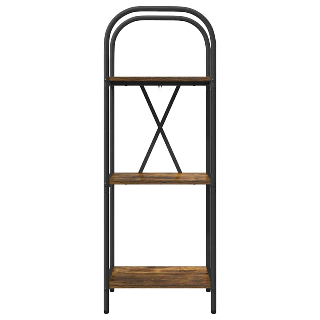 Könyvespolc 3 szintes 40 x 30 x 109 cm Szerelt fa Füstölt tölgy