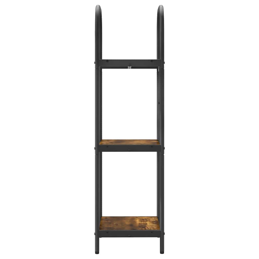 Könyvespolc 3 szintes 40 x 30 x 109 cm Szerelt fa Füstölt tölgy