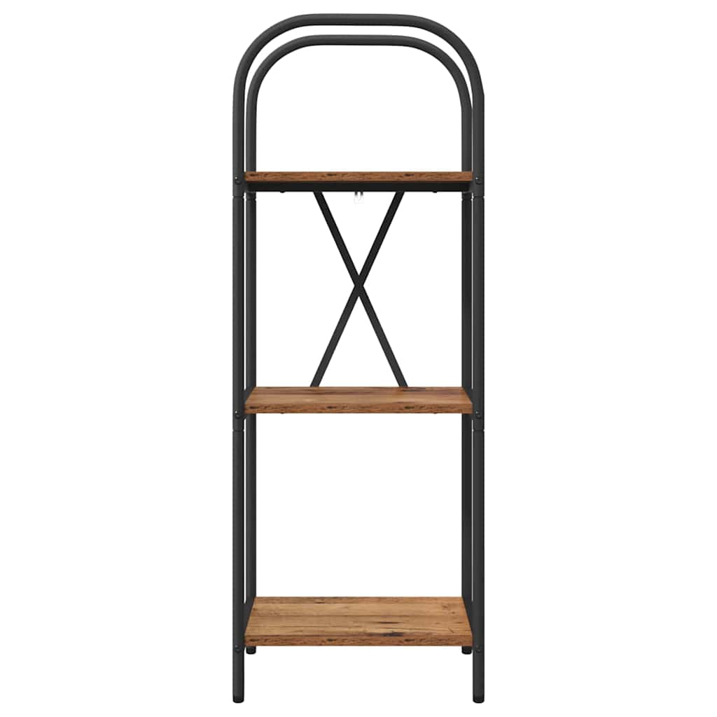 Könyvespolc 3 szintes 40 x 30 x 109 cm Szerelt fa Öreg fa