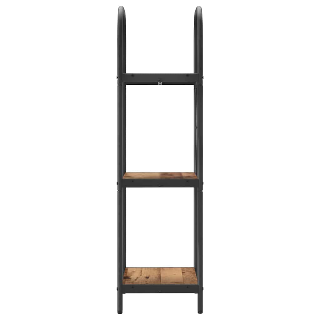 Könyvespolc 3 szintes 40 x 30 x 109 cm Szerelt fa Öreg fa