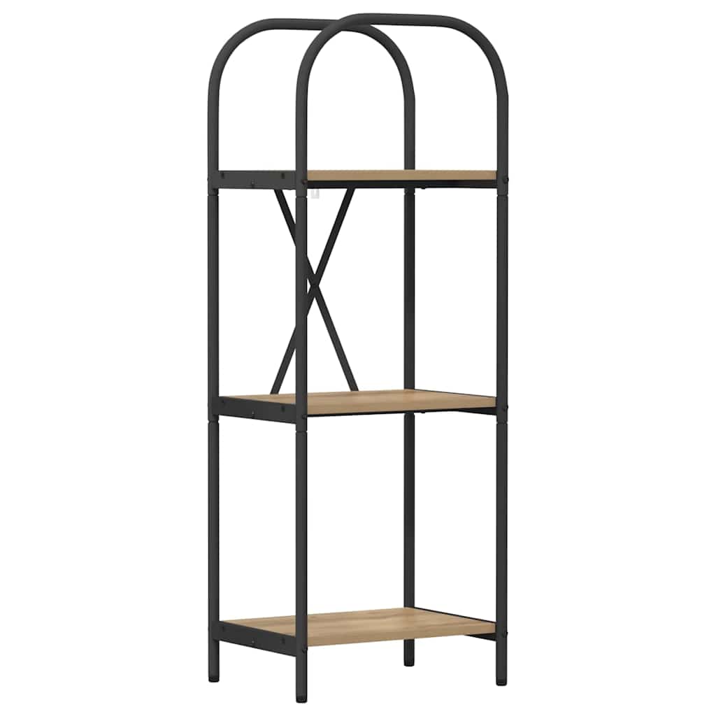 Könyvespolc 3 szintes 40 x 30 x 109 cm Szerelt fa Artisan tölgy