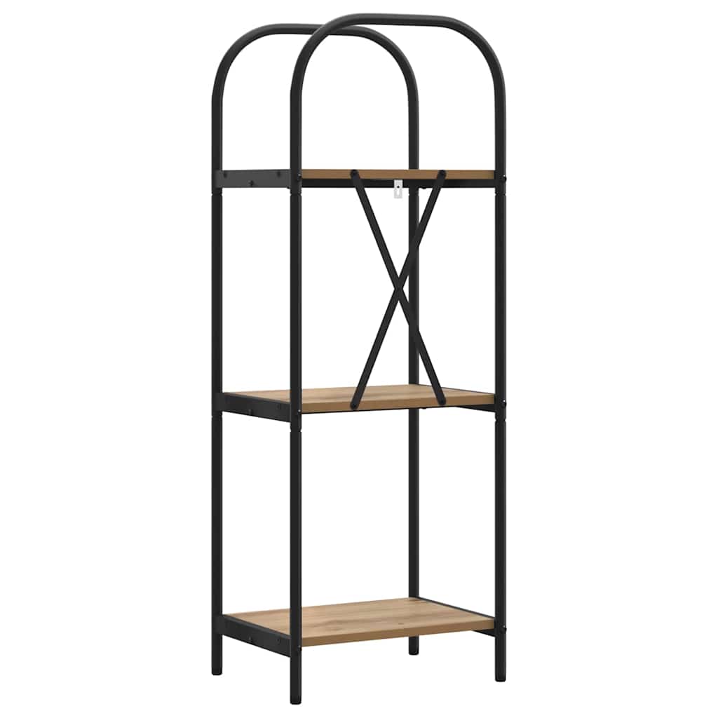 Könyvespolc 3 szintes 40 x 30 x 109 cm Szerelt fa Artisan tölgy