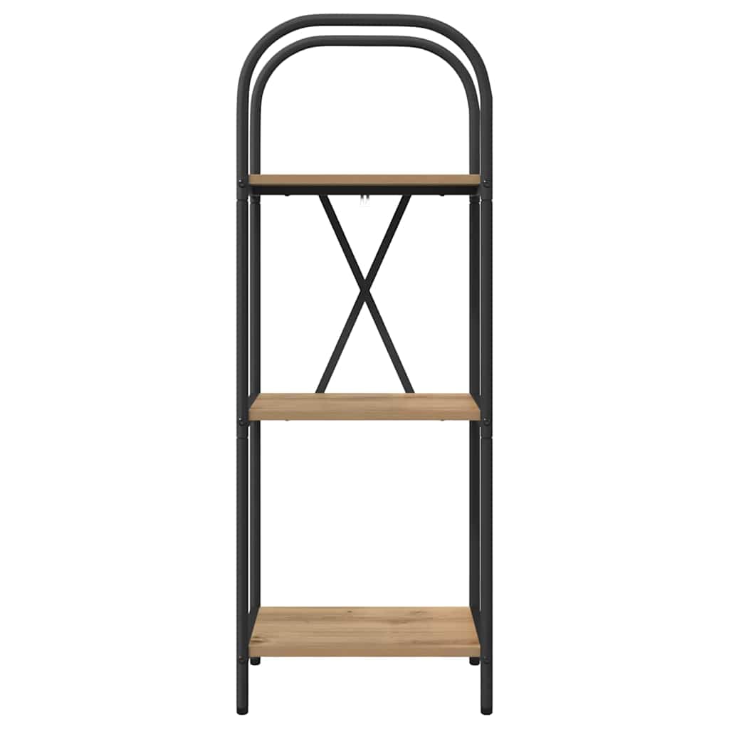 Könyvespolc 3 szintes 40 x 30 x 109 cm Szerelt fa Artisan tölgy
