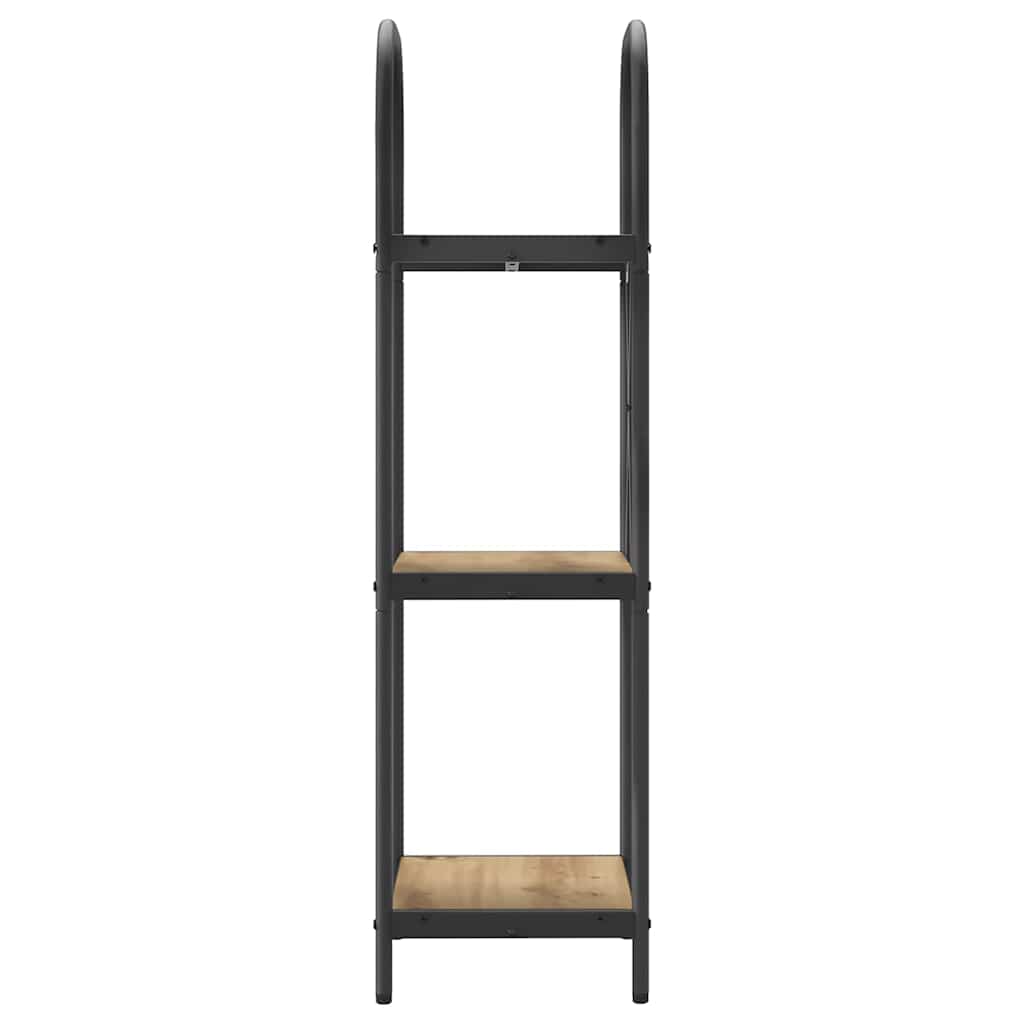 Könyvespolc 3 szintes 40 x 30 x 109 cm Szerelt fa Artisan tölgy