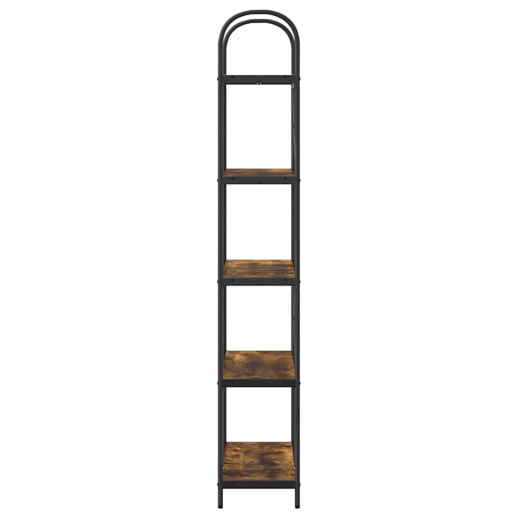 Könyvespolc 5 szintes 80 x 30 x 183 cm Szerelt fa Füstölt tölgy