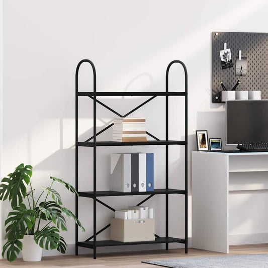 Könyvespolc Fekete tölgy 80 x 30 x 146 cm Faanyag