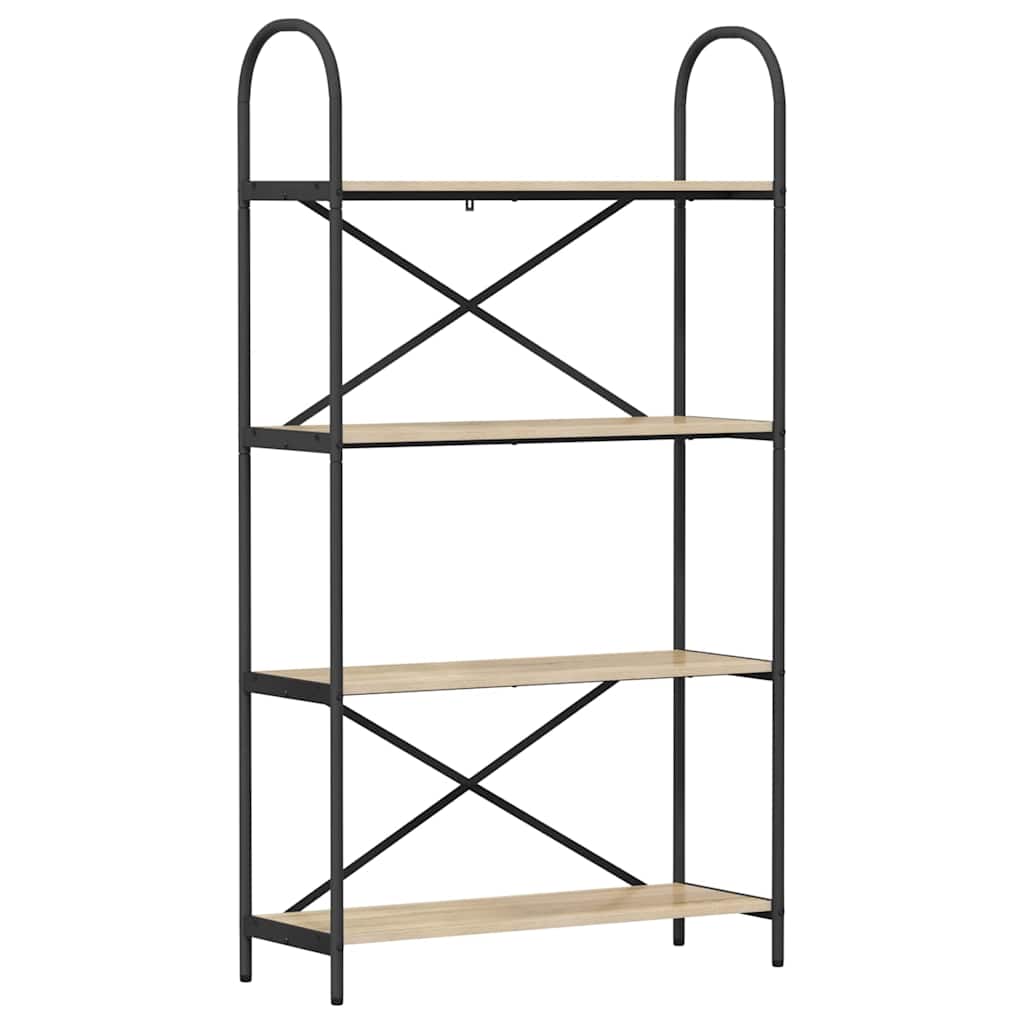 Könyvespolc 4 szintes 80 x 30 x 146 cm Szerelt fa Sonoma tölgy