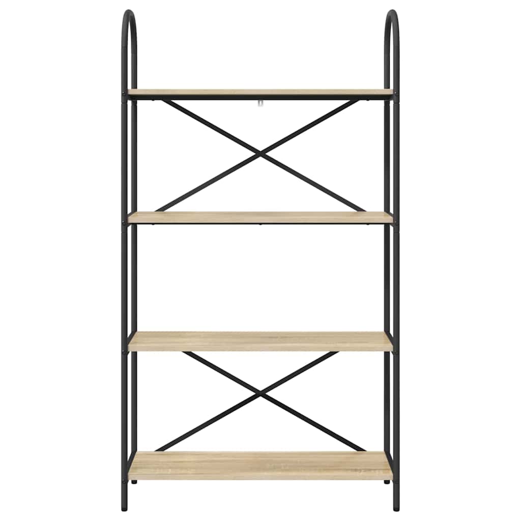 Könyvespolc 4 szintes 80 x 30 x 146 cm Szerelt fa Sonoma tölgy