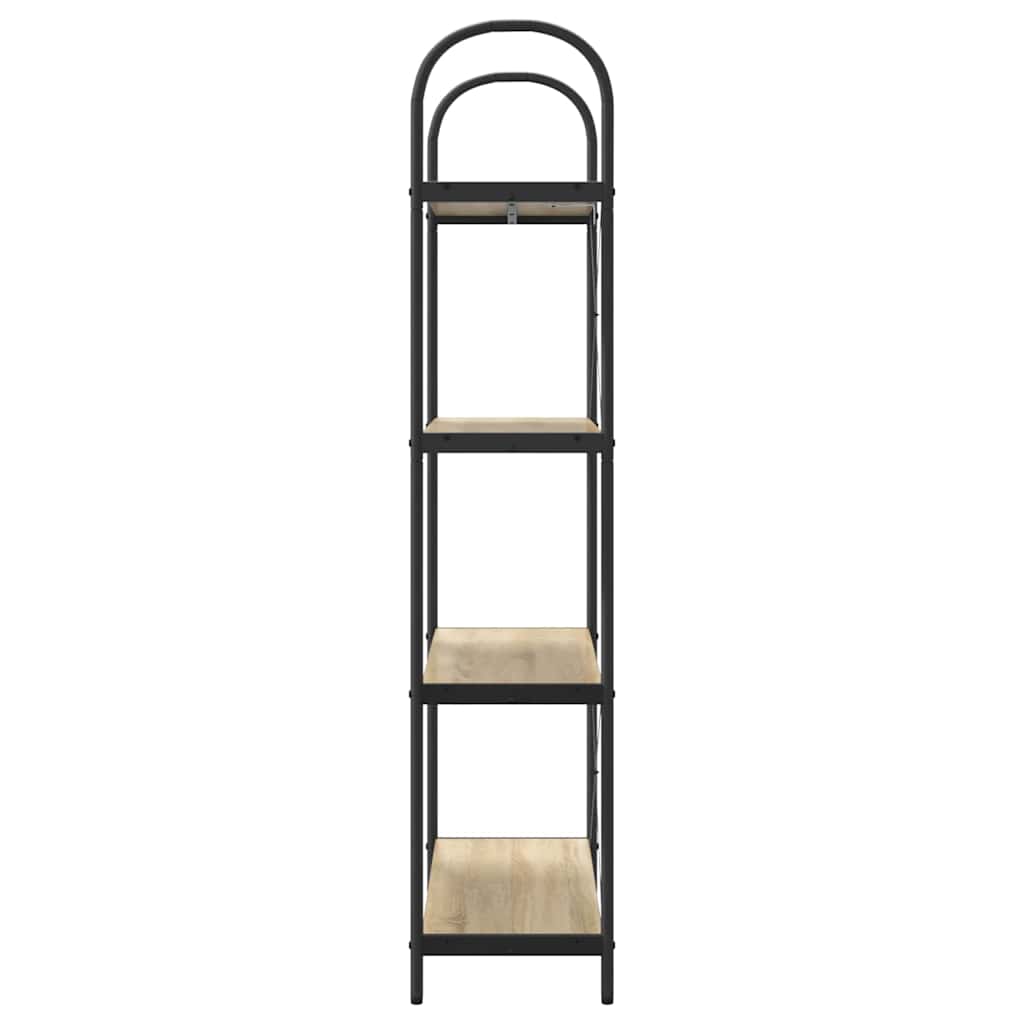 Könyvespolc 4 szintes 80 x 30 x 146 cm Szerelt fa Sonoma tölgy