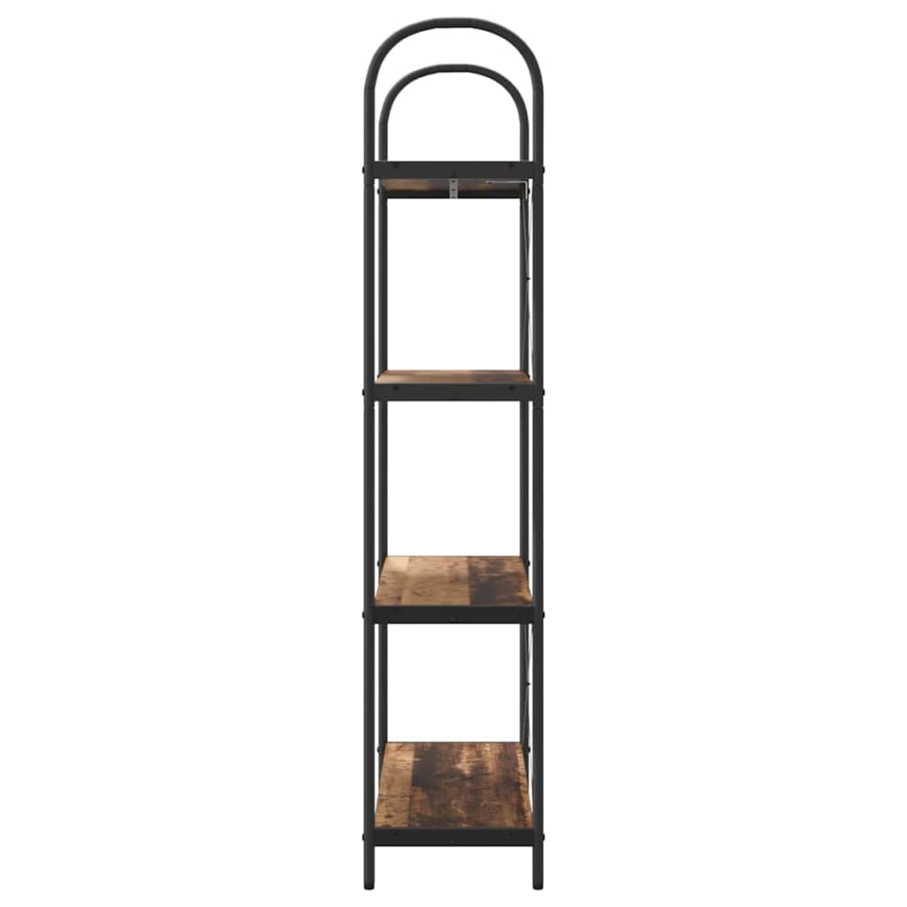 Könyvespolc 4 szintes 80 x 30 x 146 cm Szerelt fa Öreg fa