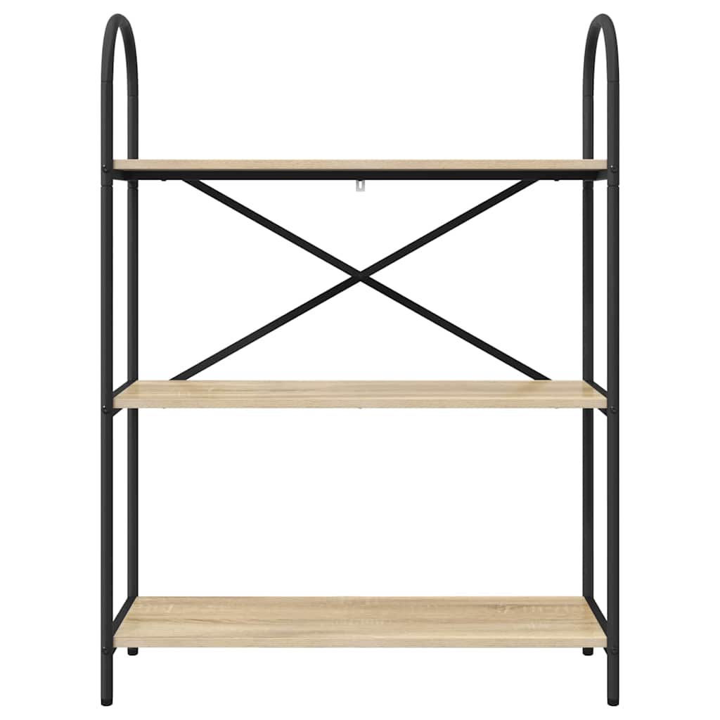 Könyvespolc 3 szintes 80 x 30 x 109 cm Szerelt fa Sonoma tölgy