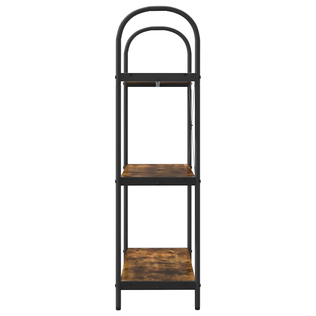Könyvespolc 3 szintes 80 x 30 x 109 cm Szerelt fa Füstölt tölgy