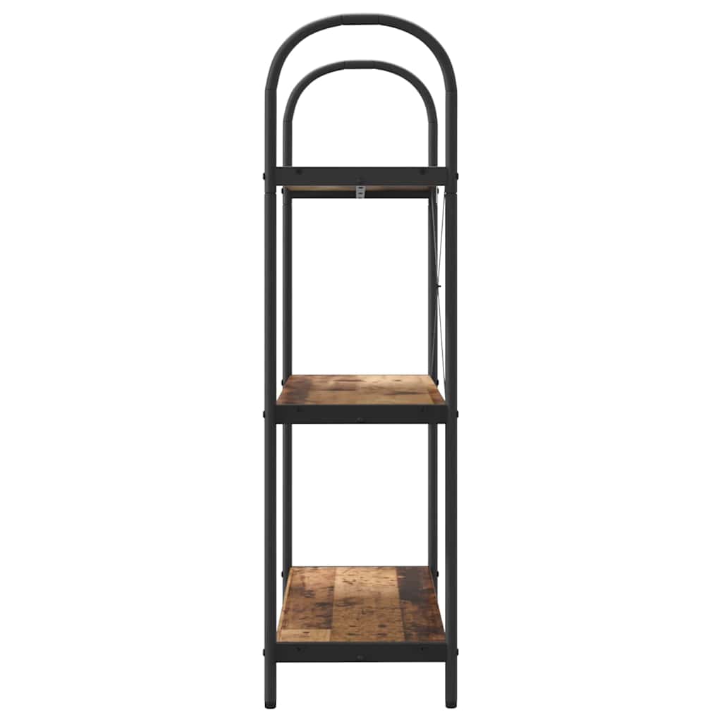 Könyvespolc 3 szintes 80 x 30 x 109 cm Szerelt fa Öreg fa