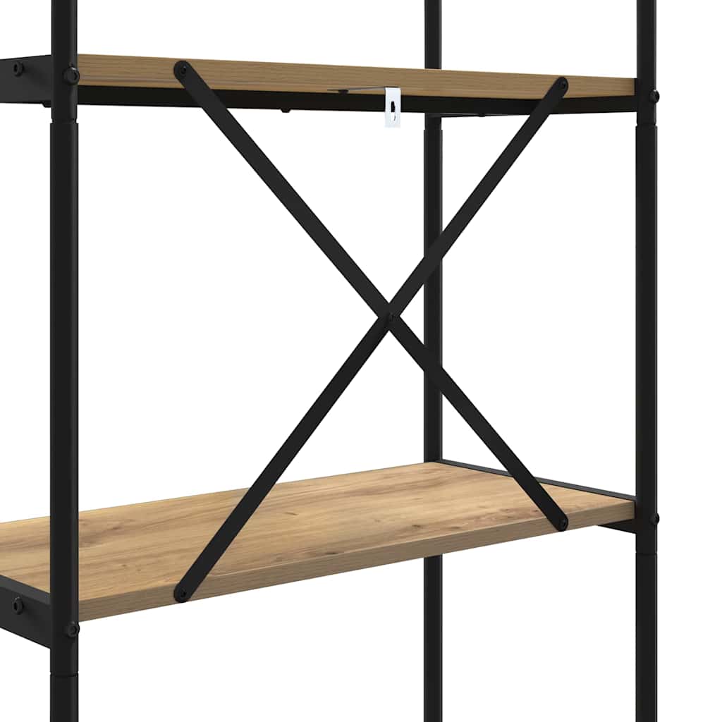 Könyvespolc 3 szintes 80 x 30 x 109 cm Szerelt fa Artisan tölgy
