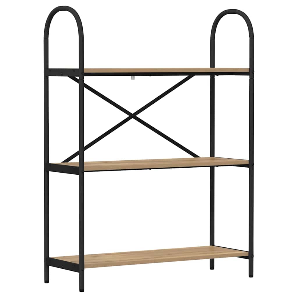 Könyvespolc 3 szintes 80 x 30 x 109 cm Szerelt fa Artisan tölgy