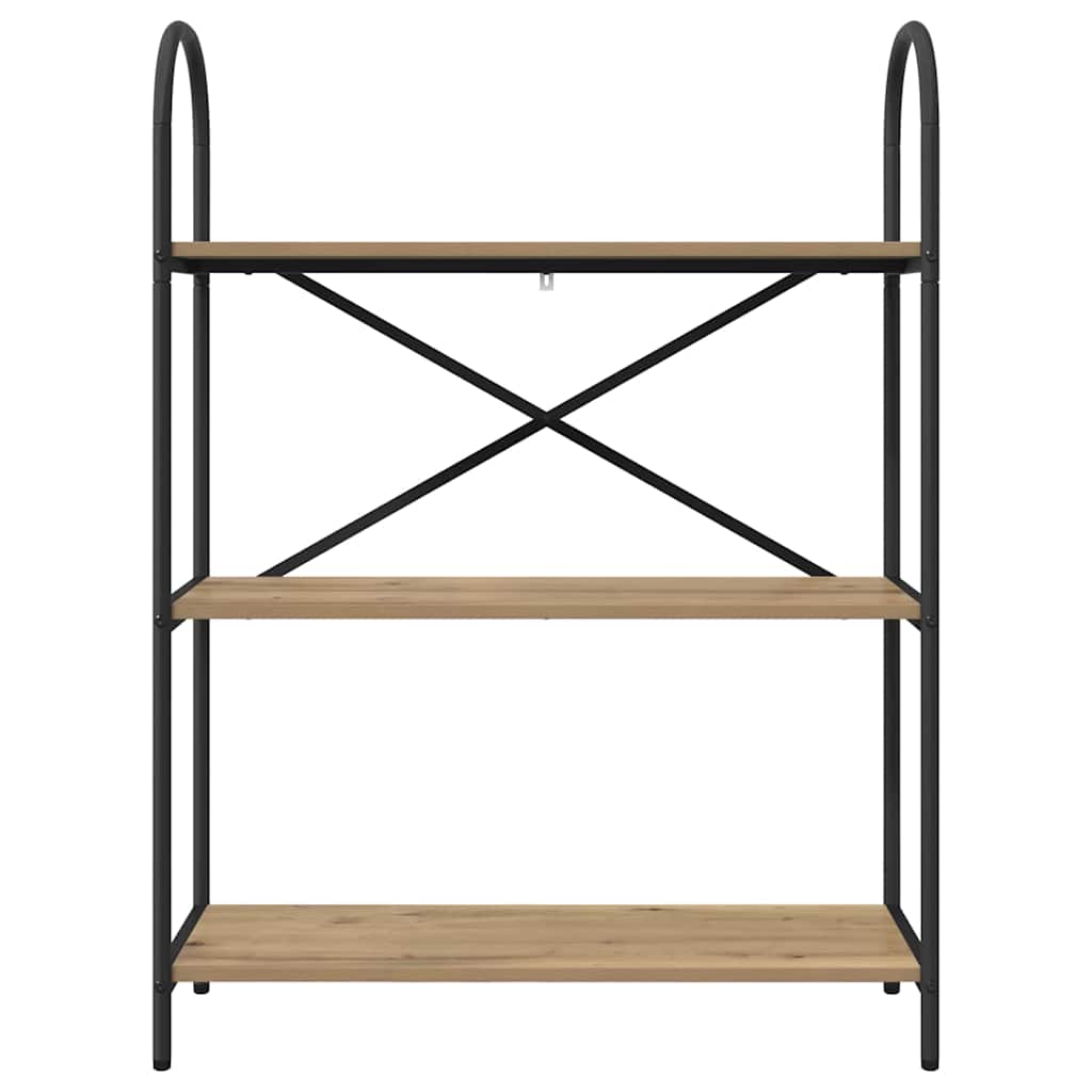Könyvespolc 3 szintes 80 x 30 x 109 cm Szerelt fa Artisan tölgy