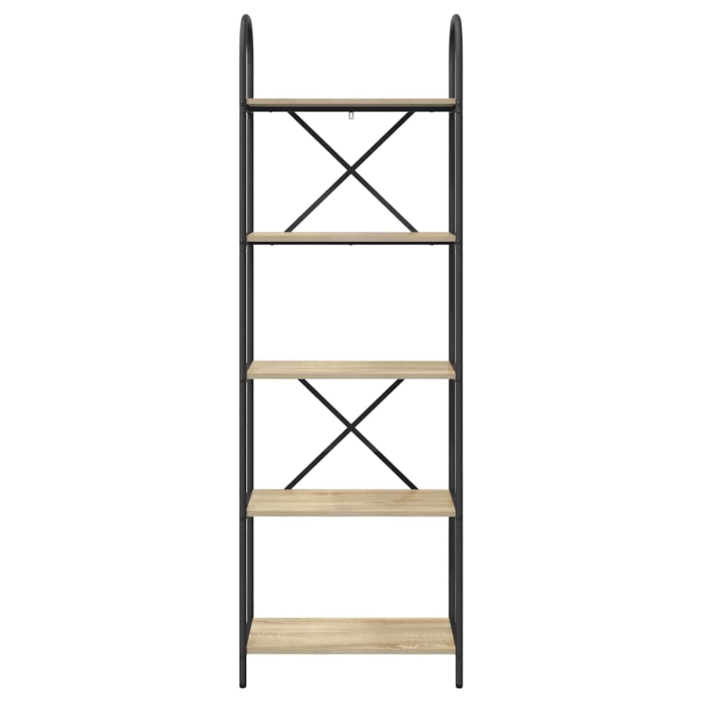 Könyvespolc 5 szintes 60 x 30 x 183 cm Szerelt fa Sonoma tölgy