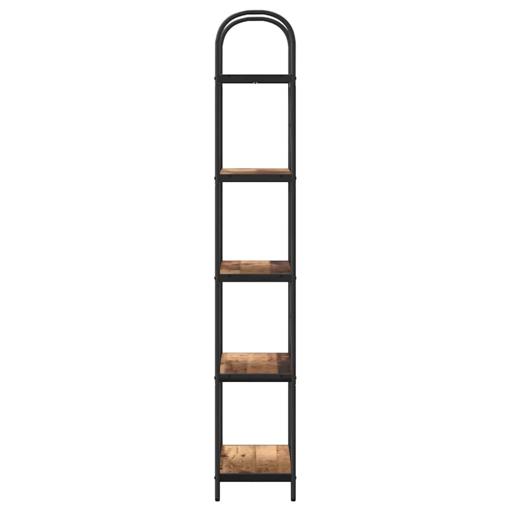 Könyvespolc 5 szintes 60 x 30 x 183 cm Szerelt fa Öreg fa
