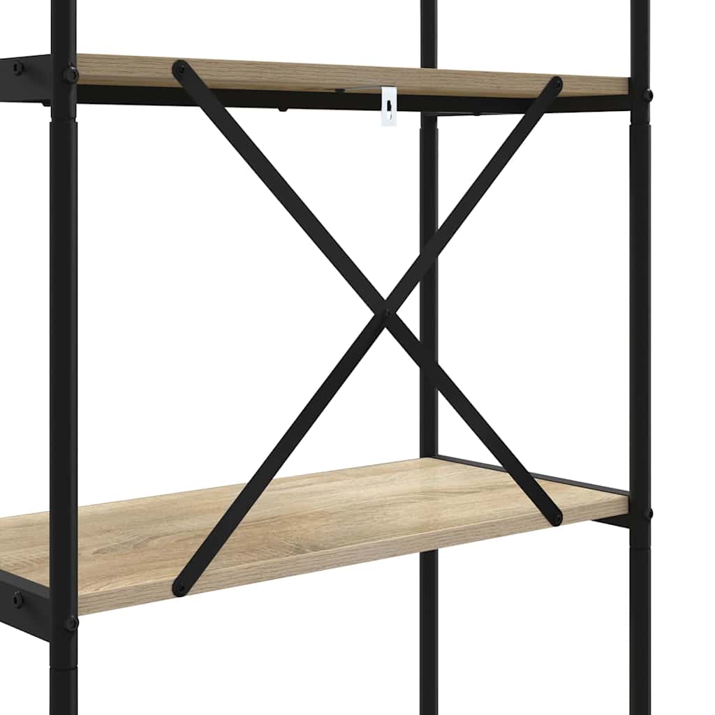 Könyvespolc 4 szintes 60 x 30 x 146 cm Szerelt fa Sonoma tölgy