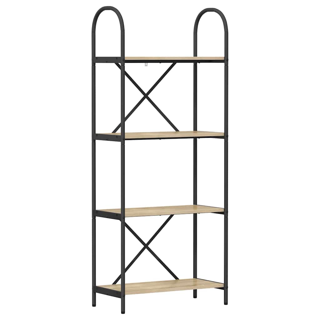 Könyvespolc 4 szintes 60 x 30 x 146 cm Szerelt fa Sonoma tölgy