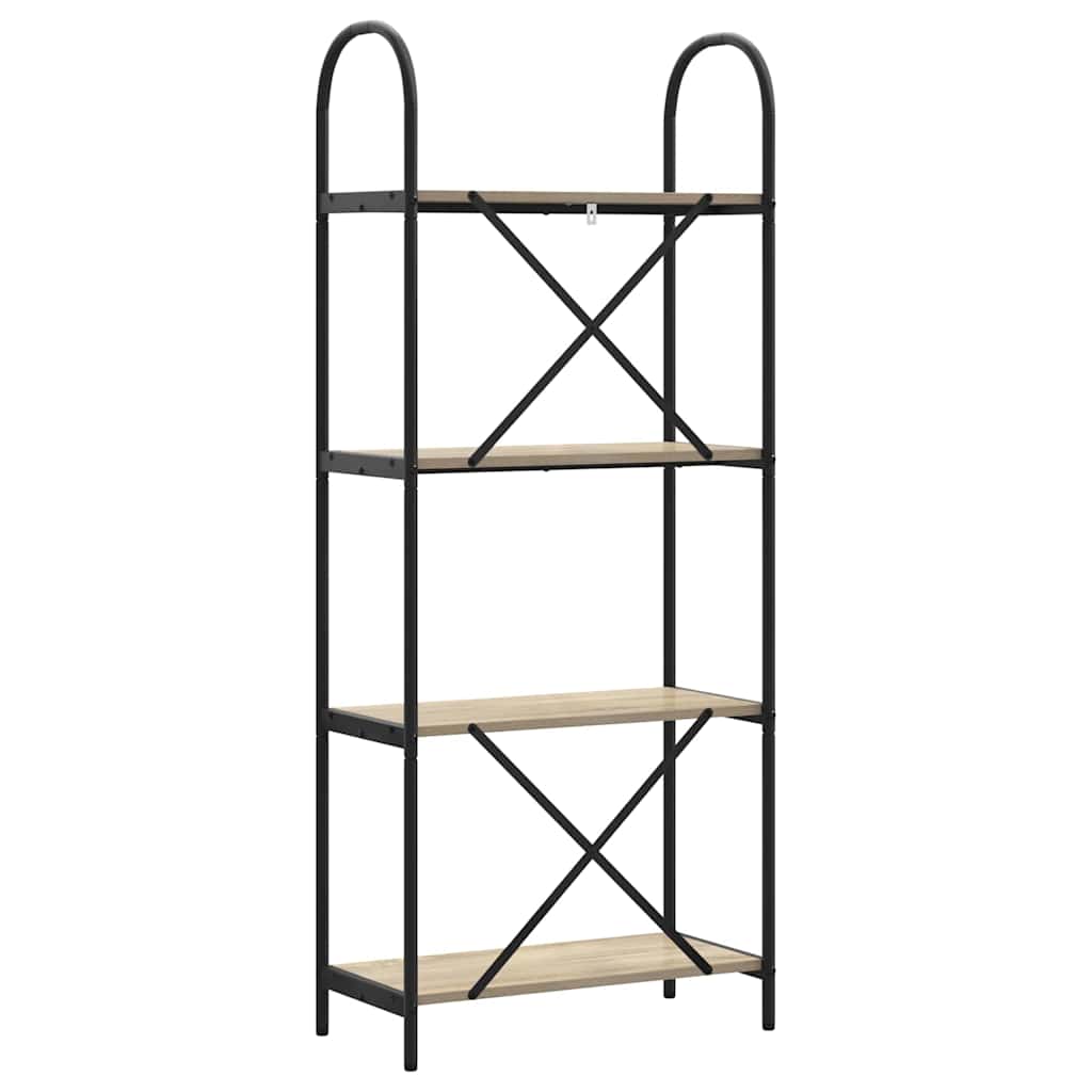 Könyvespolc 4 szintes 60 x 30 x 146 cm Szerelt fa Sonoma tölgy