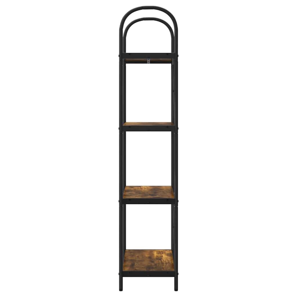Könyvespolc 4 szintes 60 x 30 x 146 cm Szerelt fa Füstölt tölgy