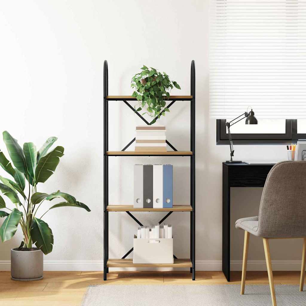 Könyvespolc 4 szintes 60 x 30 x 146 cm Szerelt fa Artisan tölgy