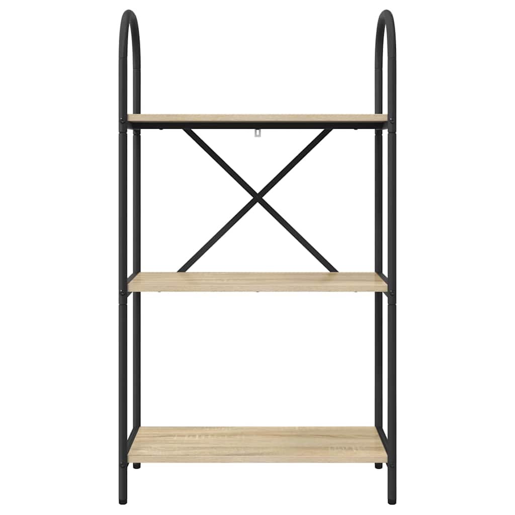 Könyvespolc 3 szintes 60 x 30 x 109 cm Szerelt fa Sonoma tölgy