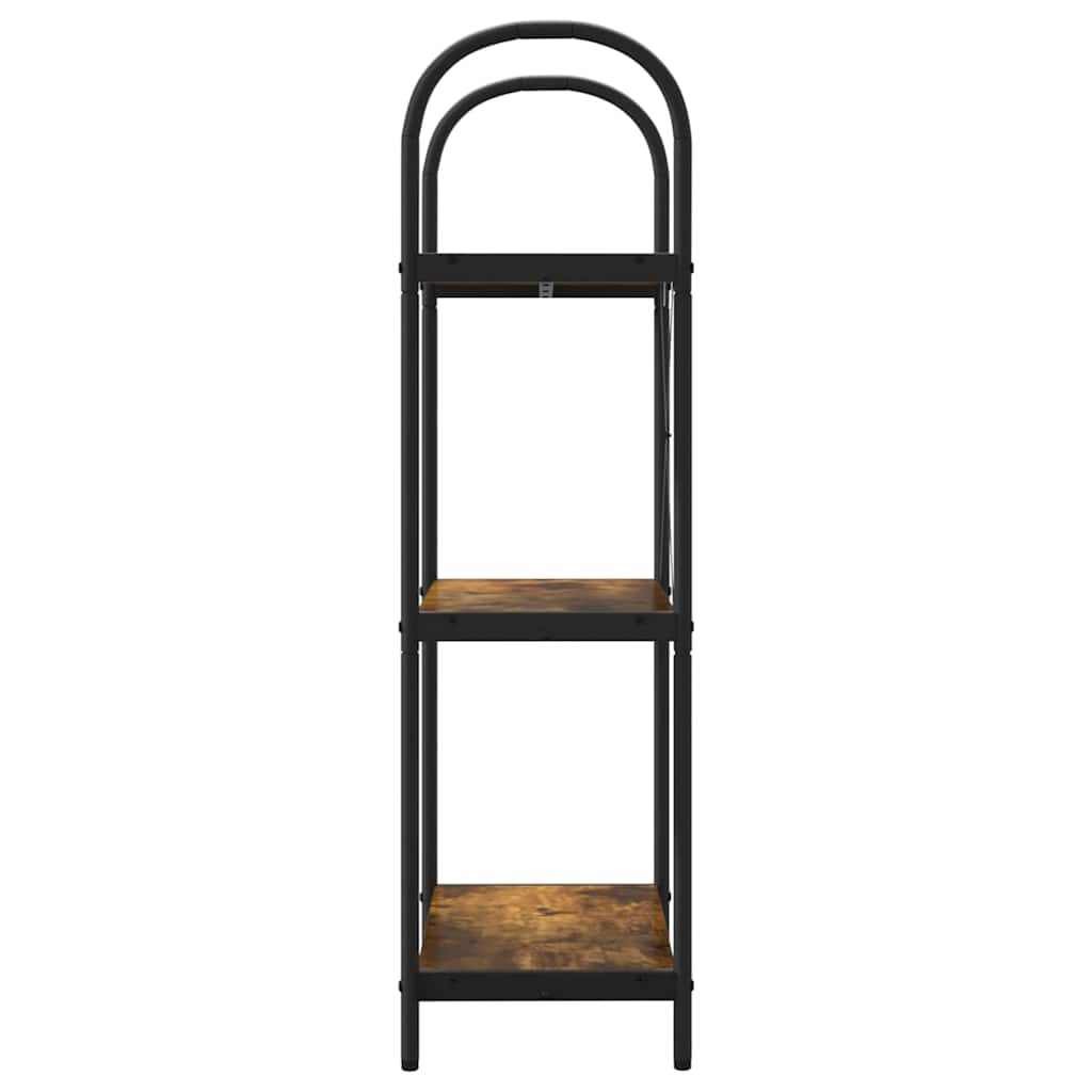 Könyvespolc 3 szintes 60 x 30 x 109 cm Szerelt fa Füstölt tölgy