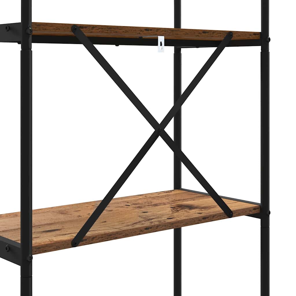 Könyvespolc 3 szintes 60 x 30 x 109 cm Szerelt fa Öreg fa