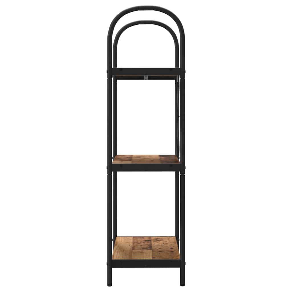 Könyvespolc 3 szintes 60 x 30 x 109 cm Szerelt fa Öreg fa