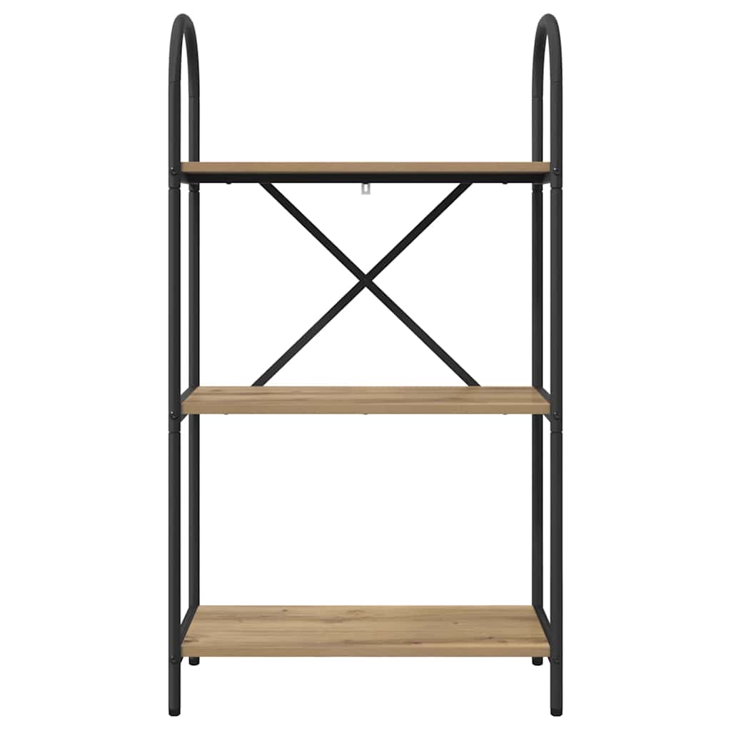 Könyvespolc 3 szintes 60 x 30 x 109 cm Szerelt fa Artisan tölgy