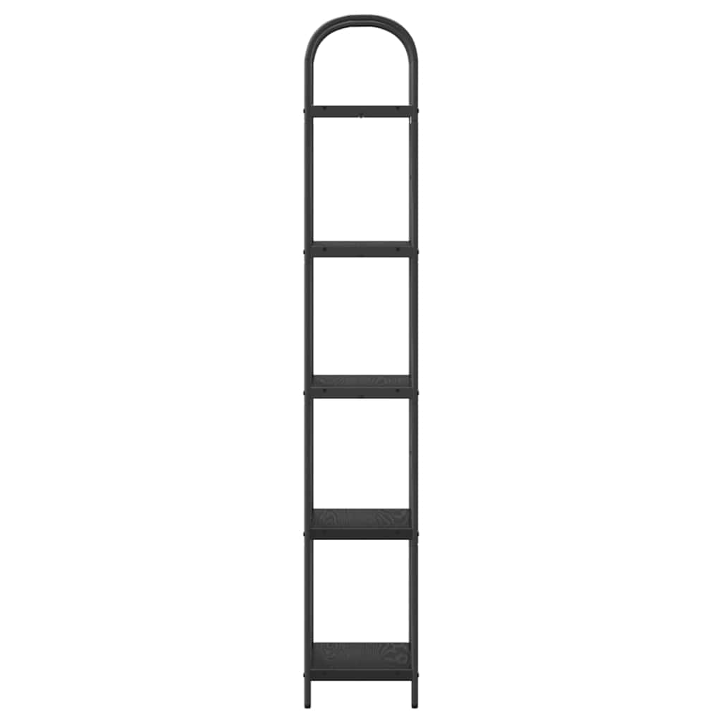 Könyvespolc 5 szintes 40 x 30 x 183 cm Szerelt fa Fekete tölgy