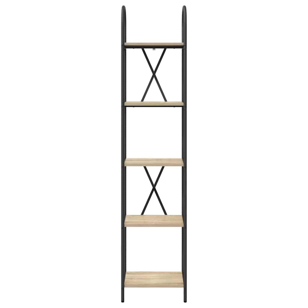 Könyvespolc 5 szintes 40 x 30 x 183 cm Szerelt fa Sonoma tölgy