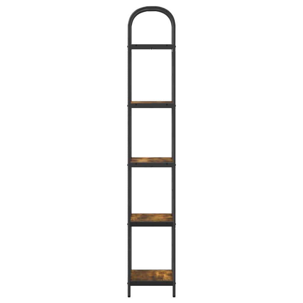 Könyvespolc 5 szintes 40 x 30 x 183 cm Szerelt fa Füstölt tölgy