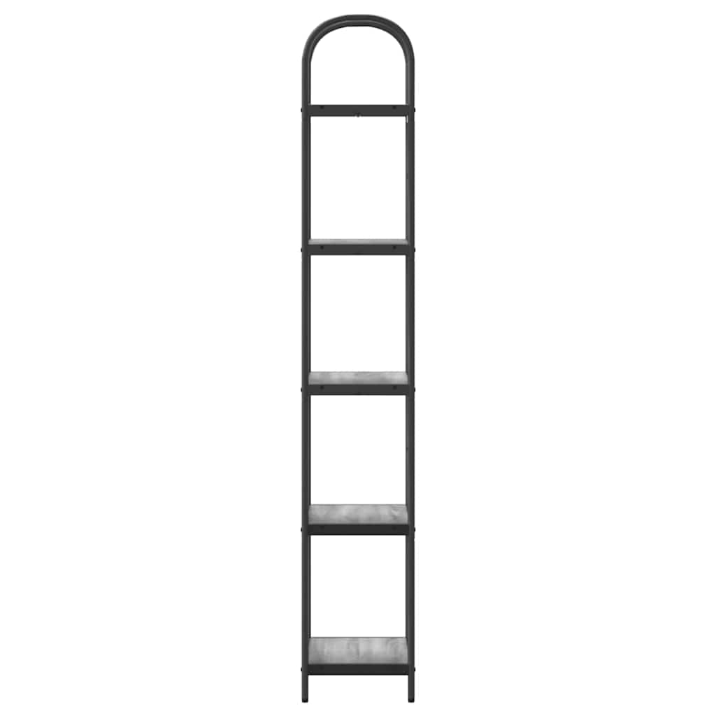 Könyvespolc 5 szintes 40 x 30 x 183 cm Szerelt fa Szürke Sonoma