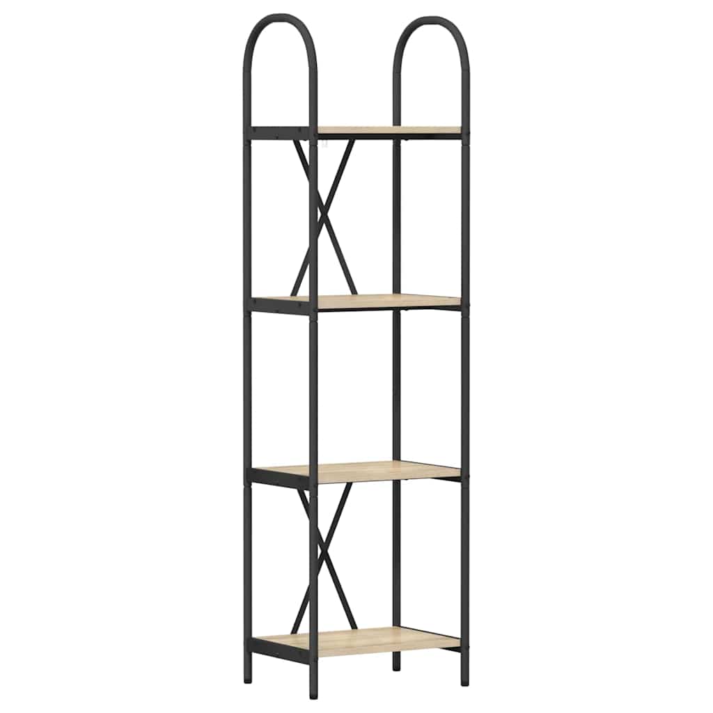 Könyvespolc 4 szintes 40 x 30 x 146 cm Szerelt fa Sonoma tölgy