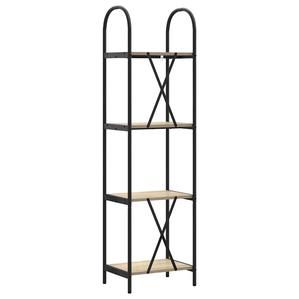 Könyvespolc 4 szintes 40 x 30 x 146 cm Szerelt fa Sonoma tölgy