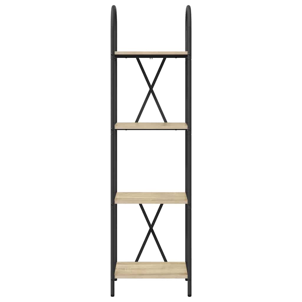 Könyvespolc 4 szintes 40 x 30 x 146 cm Szerelt fa Sonoma tölgy