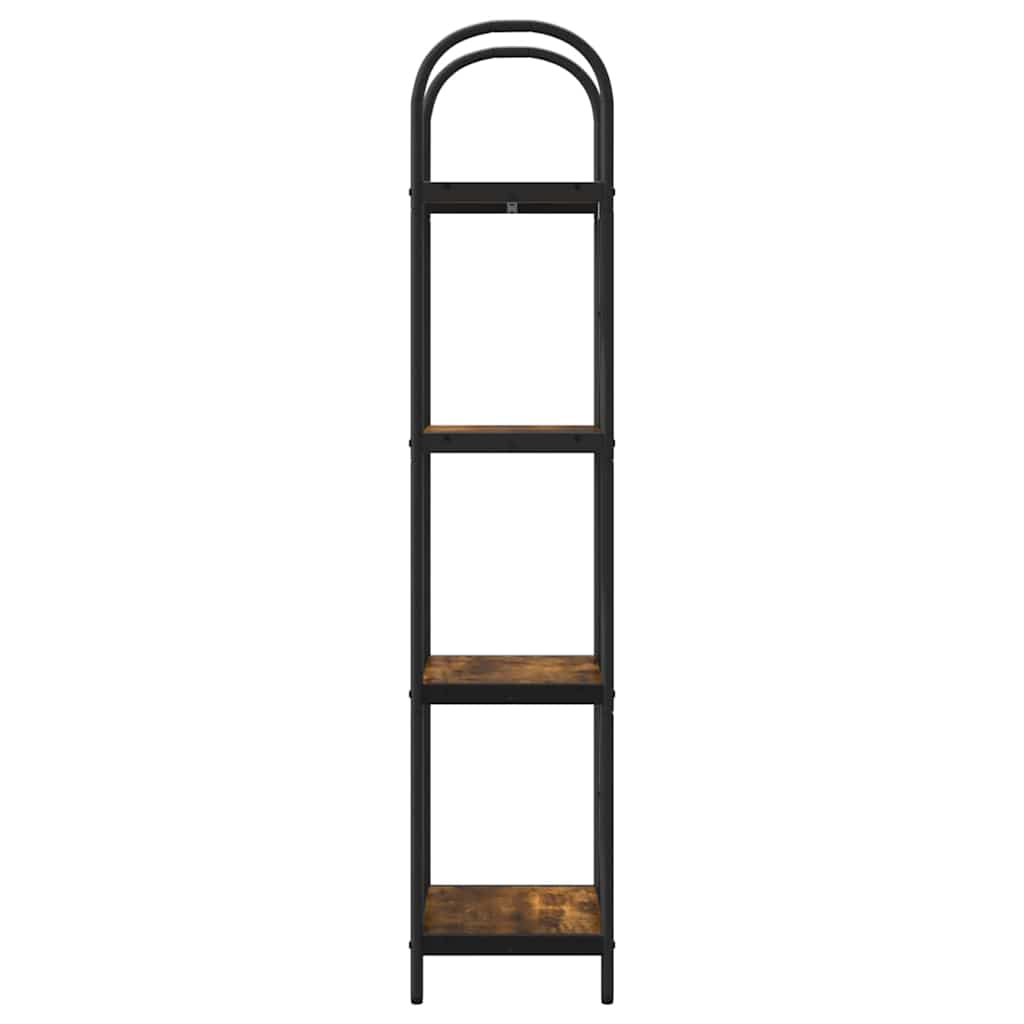 Könyvespolc 4 szintes 40 x 30 x 146 cm Szerelt fa Füstölt tölgy