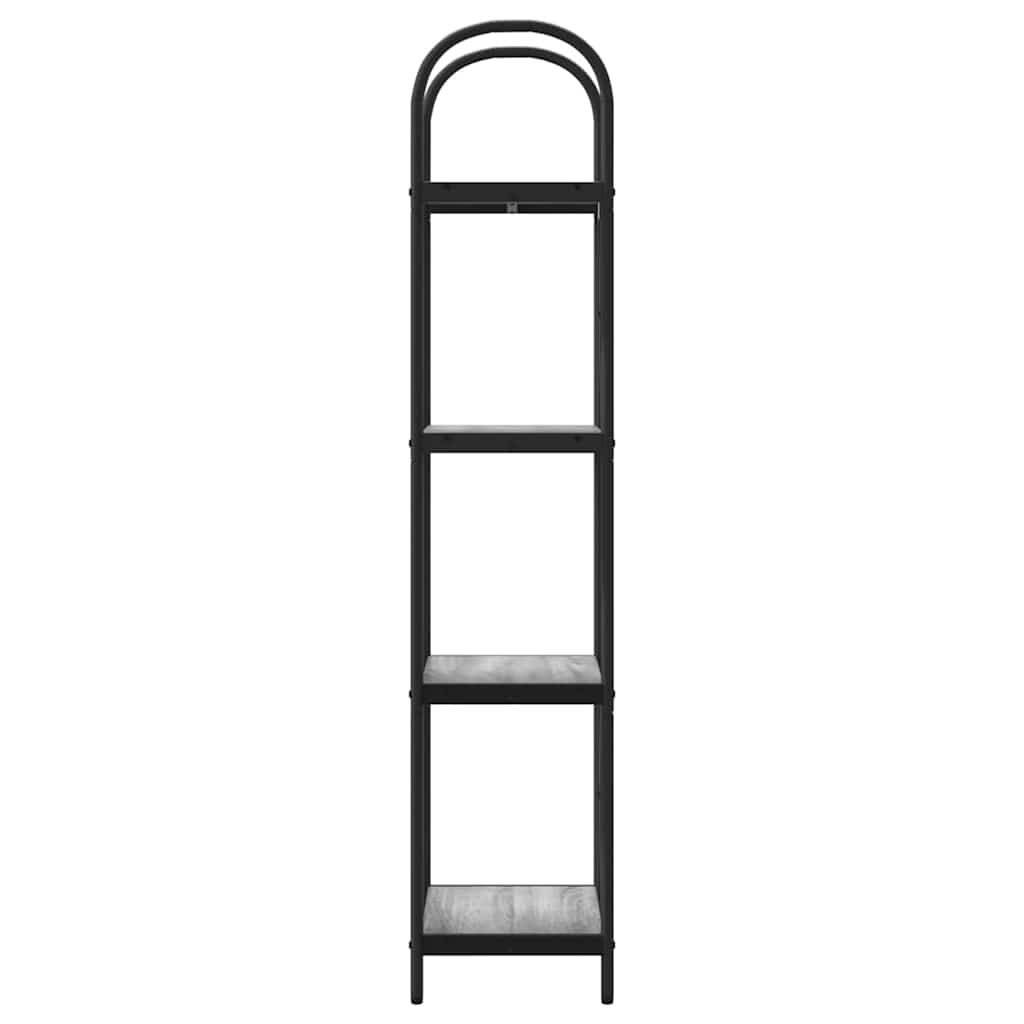 Könyvespolc 4 szintes 40 x 30 x 146 cm Szerelt fa Szürke Sonoma