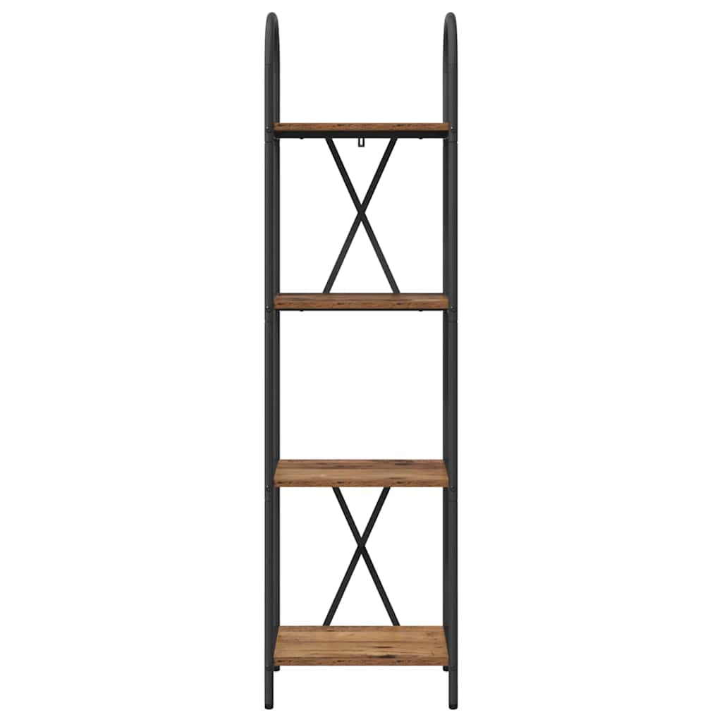 Könyvespolc 4 szintes 40 x 30 x 146 cm Szerelt fa Öreg fa