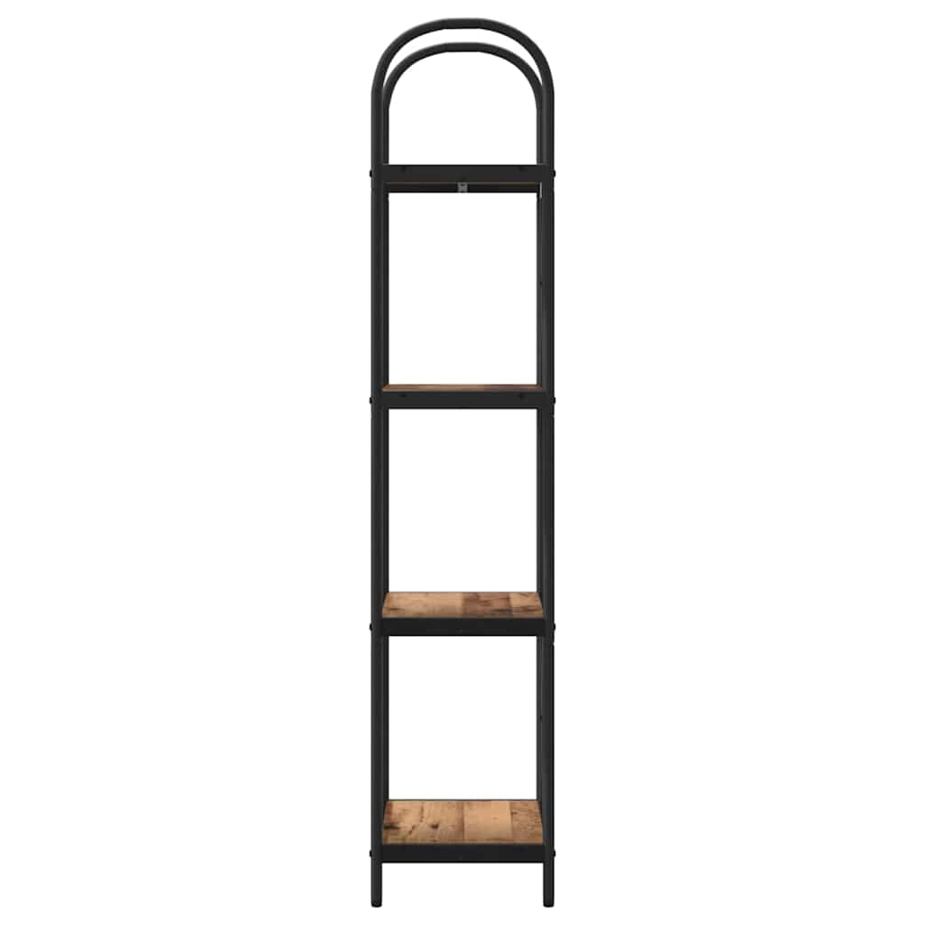 Könyvespolc 4 szintes 40 x 30 x 146 cm Szerelt fa Öreg fa
