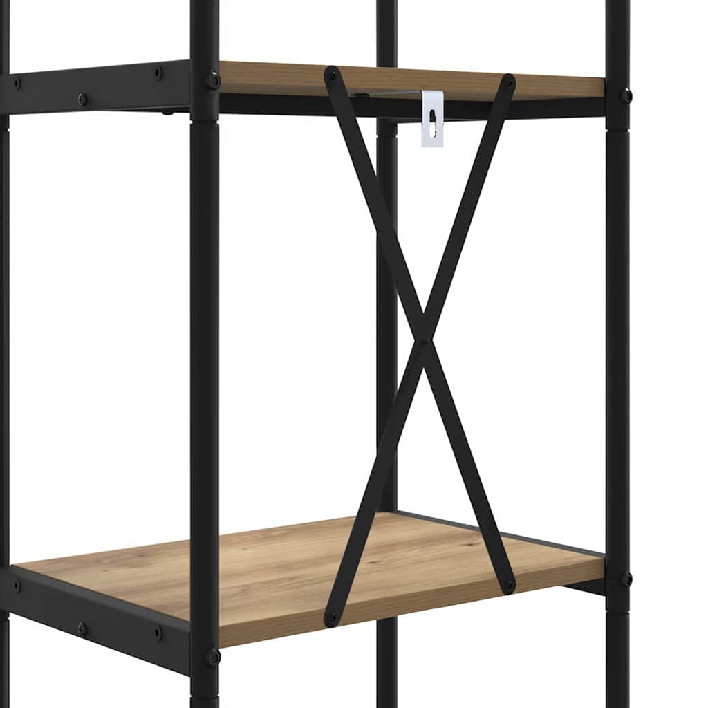 Könyvespolc 4 szintes 40 x 30 x 146 cm Szerelt fa Artisan tölgy