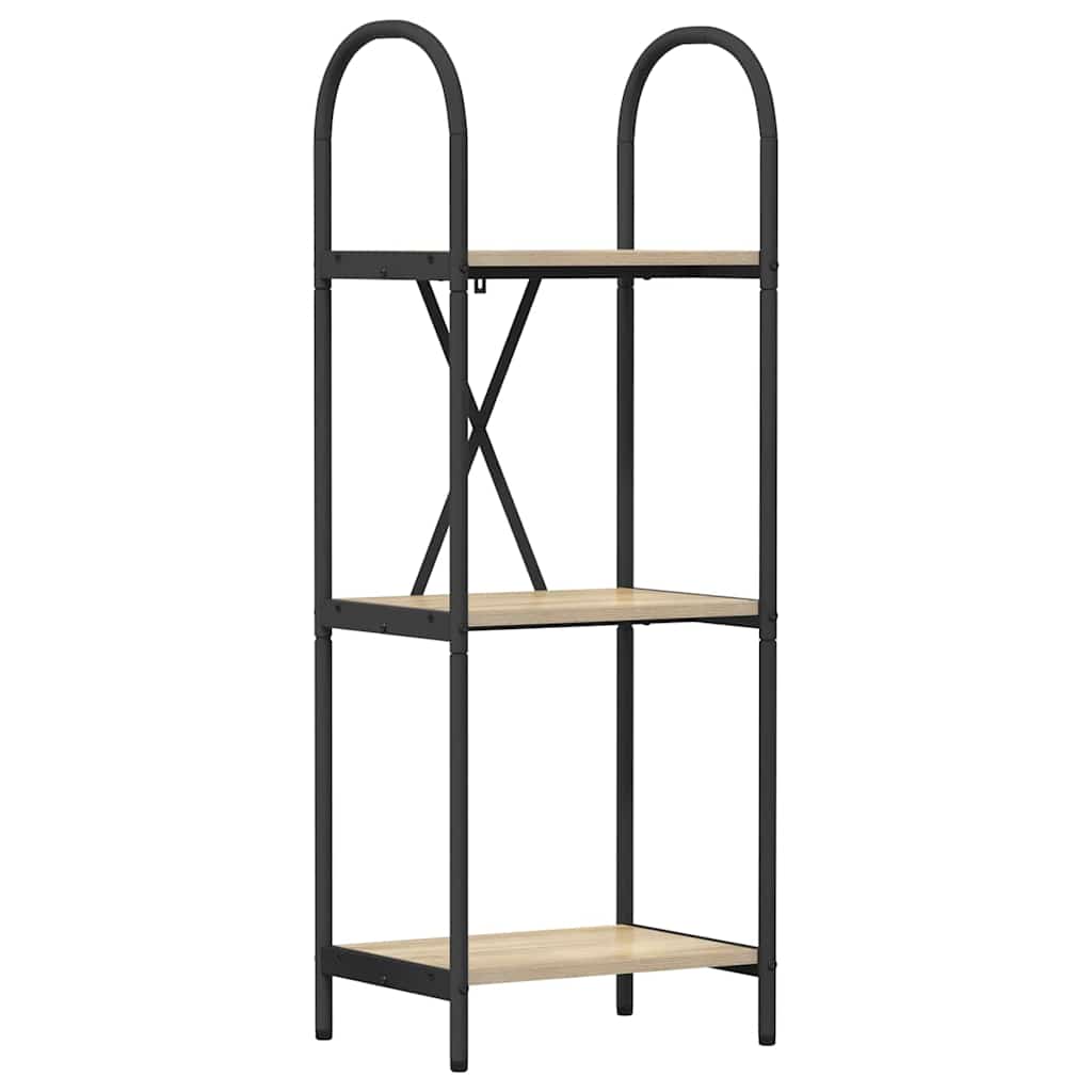 Könyvespolc 3 szintes 40 x 30 x 109 cm Szerelt fa Sonoma tölgy